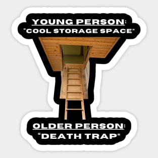 Funny Getting Older And Wiser Sticker